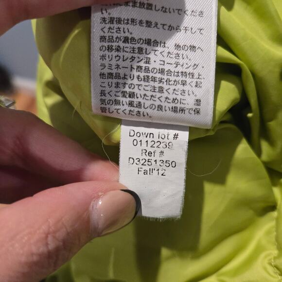 Eddie Bauer mens 700 fill power goose down vest sz M gray with neon green - Picture 5 of 5